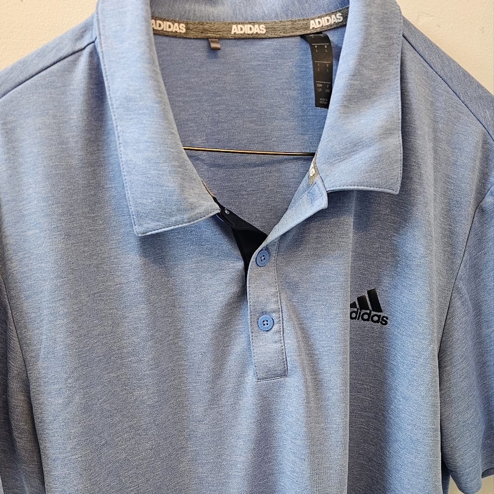 Men's Adidas Golf Tennis Blue Polo Size Large